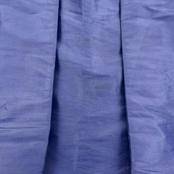 COS A-Line Midi Skirt US 6 Navy Blue Sheen Pleated Office B43 - Picture 4 of 6